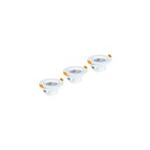 Spot led encast., lot de 3, 5W, 350LM, coul.: blc chd, douille : blanche Xavax 00112694