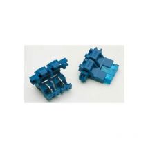 Xb Components - 03.135-0 - 100 x aereo self-displacing fuse holders - Blue