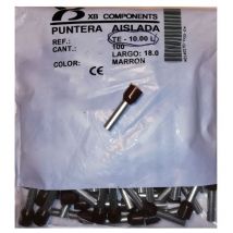 Xb Components - TE-10.00L Insulated end caps (x100) - Types te / pd - section 10mm≤ - Ø28x18mm