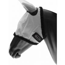 L = full, Noir: Masque anti-moustique en nylon PVC avec protège-oreilles et fermeture tearjaw