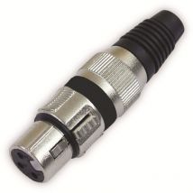 XLR-Buchse 3-polig, schwarz, 10 Stück - Omnitronic