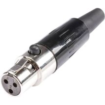 Xlr miniature femelle, droit Hicon HI-XMCF3 Nombre de pôles: 3 argent 1 pc(s)
