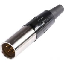 Hicon - xlr miniature mâle, droit HI-XMCM5 Nombre de pôles: 5 argent 1 pc(s)