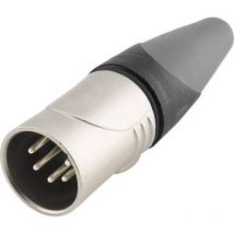 Xlr mâle, droit Hicon HI-X5CM-HD Nombre de pôles: 5 noir, argent 1 pc(s)