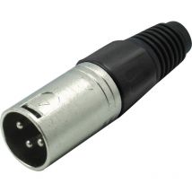 55002-S XLR-Steckverbinder Stecker, gerade Polzahl: 3 Schwarz 1 St. - Kash