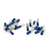 Cosses Plates Femelle XL TECH – 20 unités – 1-2,5 mm² – Electricité et domotique – Configuration raccord, Section