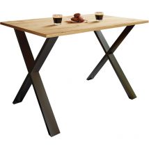 Ebuy24 - XonaX table de salle à manger 140x80 chêne décor, noir.