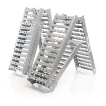 XPOtool 2x Rampe de chargement 340kg Rails Pliable 3 parties 195,5x23cm Antiglissante Acier pour Motos