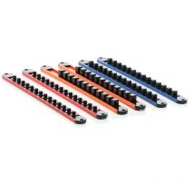 6x Rangement porte douille pour 80 pièces – 350 x 28 x 24 mm – orientable 360° – Rack support organisateur de douilles en abs – Organsieur pour 1/2',