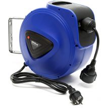 Xpotool - Automatik Kabeltrommel 15 m mit Wandhalterung, 180° drehbar inkl. Montagematerial, automatische Stromtrommel