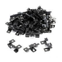 Xpotool - Wiltec 50x Edelstahl Clips 6mm Terrassendielen Montage, für 6mm Seitennut, Befestigungsklammer aus Edelstahl, schwarz