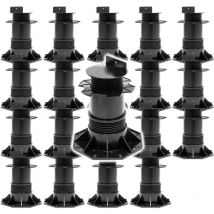 Xpotool - Juego de 20 bases regulables para terraza carga máxima 2700kg ajustable en altura 140-210mm