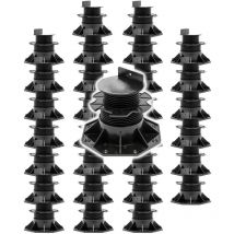 Juego de 30 bases regulables para terraza carga máxima 2700kg ajustable en altura 60-128mm - Xpotool