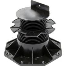 Wiltec Plots de terrasse – Charge 2700 kg – Hauteur réglable 60-128 mm – en pp – Pieds de support pour Lames Dalles Lambourdes