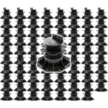 Xpotool - Lot de 80x Plots de terrasse – Charge 2700 kg – Hauteur réglable 60-128 mm – en pp – Pieds de support pour Lames Dalles Lambourdes