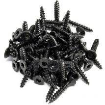 Xpotool - Wiltec 60x Schrauben 3,5 x 20 mm Sechsrund T15 Selbstschneidend Senkkopf – in Schwarz – für alle Schraubarbeiten, z. b. Terrassendielen und