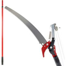 Xpotool - Scie télescopique 2 en 1 – 100–200 cm – 1160 x 42 x 166 mm – Lame 30 cm de long – avec Câble – Coupe-branche Élagueur à perche Sécateur à