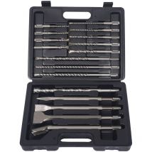Set di punte scalpelli per attacco SDS-Plus 17pz per muratura cemento - Xpotool
