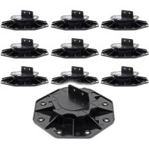 Set 10x Stelzlager Für Terrassen, 2700kg, 18-28mm, Höhenverstellbare Stellfüße Für Terrassendielen, Platten Und Planken - Xpotool