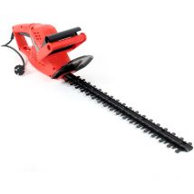 Wiltec Taille-haie électrique 520 w – 870 x 140 x 165 mm – Longueur de coupe de 450 mm – Frein éclair et protection des mains– pour Taillage des haies