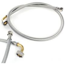 Xpotool - Tuyau blindé Flexible 800mm DN8 Raccord coudé 3/8' (14,95mm) Écrou 1/2' (18,64mm) Sanitaire