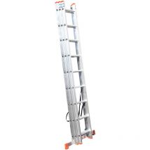 Xtra Echelle transformable en aluminium 3 plans 9 marches