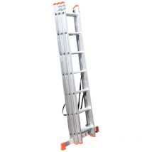 Monmobilierdesign - xtra Echelle transformable en aluminium 3 plans 7 marches
