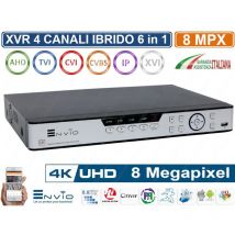 Xvr dvr 6in1 ahd cvi tvi cvbs ip 4 canali utc ultra hd 4K 8MP P2P cloud xmeye hdmi wifi ready