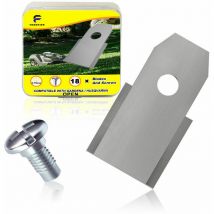 XVX - 30 lames de rechange en acier inoxydable compatibles avec Husqvarna Gardena McCulloch Rob Flymo Yardforce Matrix Grizzly Brast - Vis incluses