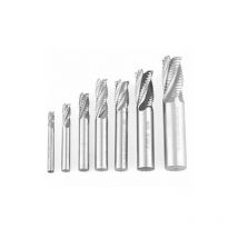 7PCS Fraise en Bout Mèches Forets à Tige Droite hss 4 Flûtes 6-20 mm cnc pour perceuse Ensemble d'outils pour matériel en aluminium et en fer - XVX