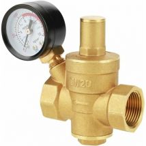 XVX DN20 Vanne de réduction de pression d'eau réglable en laiton avec Manomètre Compteur de pression,Réducteur de pression,dolaso