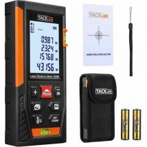 XVX - FlkwoH tacklife Télémètre Laser Classique en M/in/Ft avec 2 Bulles d'air et Une Fonction de sourdine, 4 Modes de Mesure de Pythagore précis