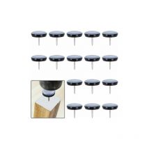 Patins Meubles Lourds Patins Téflon Auto-adhésif Rond avec vis Anti-vibration Patins Glisseurs pour Meubles Bleu/Black Dérapage Super planeurs (16