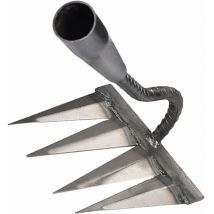 KZQ - Rastrello da giardino xvx, rastrello per erbacce, rastrello scarificatore da giardino, rastrello in metallo con denti pesanti, rastrello per