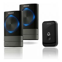 Sonnettes sans Fil Macaron, 45 Mélodies 5-Niveaux Volum et, IP55 étanche Carillon sans Fil, Kit de Carillon avec 300 Mètres, led Flash, 2Récepteur