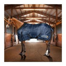 M/135 cm, Bleu marine: Couverture pour box à chevaux 350 g modèle THERMO.