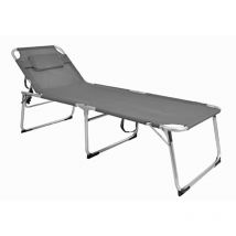XXL Alu Gartenliege gepolstert L200xB70cm-MMC4400GR