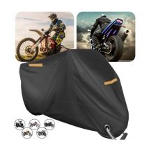 Xxxl Bâche moto étanche Bâche moto 295x110x140cm Couverture moto Outdoor Résistant à la neige