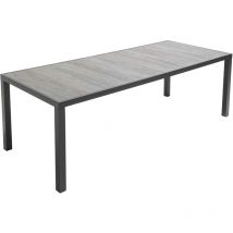 Table de jardin en aluminium et céramique 10 places effet béton - Tivoli