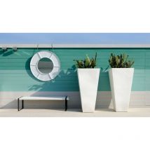 Y-Pot Nero - 55/55 h 50 cm Vaso decorativo in polietilene originale Slide colorato giardino di design esterno interno bar ristorante hotel