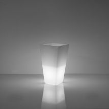 Y-Pot Light white - 41/41 h 74 cm Vaso decorativo in polietilene originale Slide colorato giardino di design esterno interno bar ristorante hotel