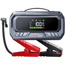 Yaber - Auto Starthilfe Powerbank mit Kompressor – 6000A 160PSI Autobatterie & Motorrad-Starthilfe, 65W Schnellladung (Alle Benzin-/12,0L Diesel),