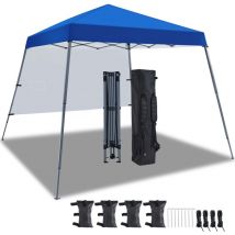 Yaheetech - Pop-up Canopy Tent with Side Panel One-person Set Up Canopy, Blue