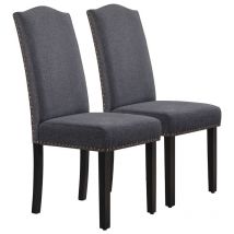 Chaise Lot 2 Chaises de Salle à Manger Siège Rembourré Epais Chaise de Salon Mobilier pour Maison Bureau Cuisine Bar Réunion Hôtel 45,5 x 62 x 98,5cm