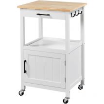 Yaheetech - Chariot de Cuisine Commode Roulant Rustique Desserte de Service Etagère de rangement en Bois Meuble de Rangement 55x 45x 89cm