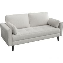 Yaheetech - Divano a 2 Posti Imbottito Divanetto da Salotto Moderno con 2 Poccoli Cuscini e Tasche Laterali Sofa Moderno per Soggiorno Camera da