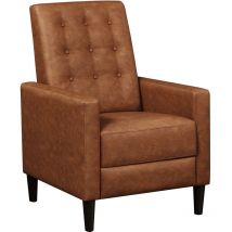 Yaheetech - Fauteuil Inclinable de Relaxation Petit Canapé Fauteuil Convertible avec pieds 1 Place en 3 Positions Dossier Capitonné, pour Salon
