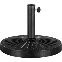 Yaheetech Pied de Parasol Rond 14 kg Socle de Parasol en Résine et Métal Ø46x34 cm Accessoire d'extérieur pour Terrasse Piscine Patio Jardin
