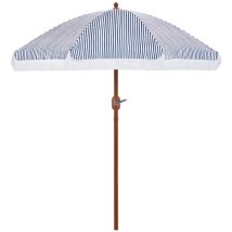Yaheetech Ombrellone Da Spiaggia Giardino Inclinabile Con Frange In Poliestere E Metallo Con Borsa Per Trasporto Protezione Uv Esterno Cortile Piscina