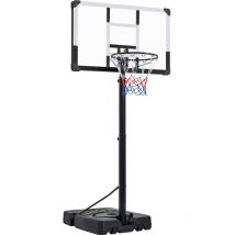 Yaheetech - Panier de Basket sur Pied Portable Panier de Basket Extérieur/Intérieur Réglable en Hauteur 288,5-363 cm avec Base Lestable à roulettes